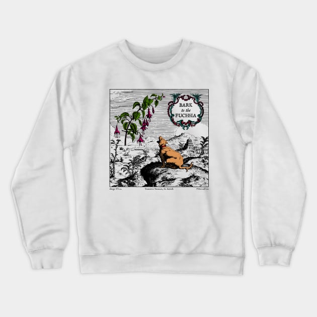 Bark to the Fuchsia (version 2 - colour highlights) Crewneck Sweatshirt by TimespunThreads